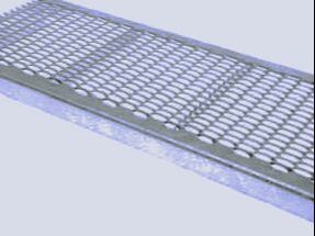 stair steps in expanded metal galvanized